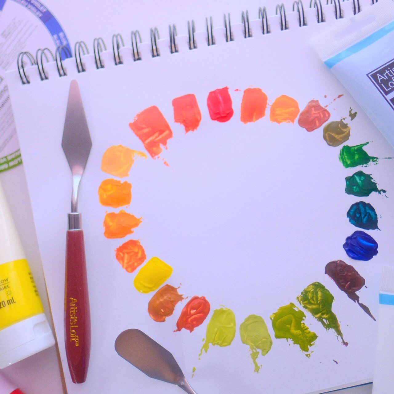 Art in August | Color Mixing Practice in Acrylics